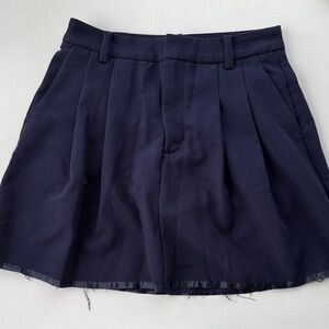 Anthropologie Deep Blue Waistband Skort